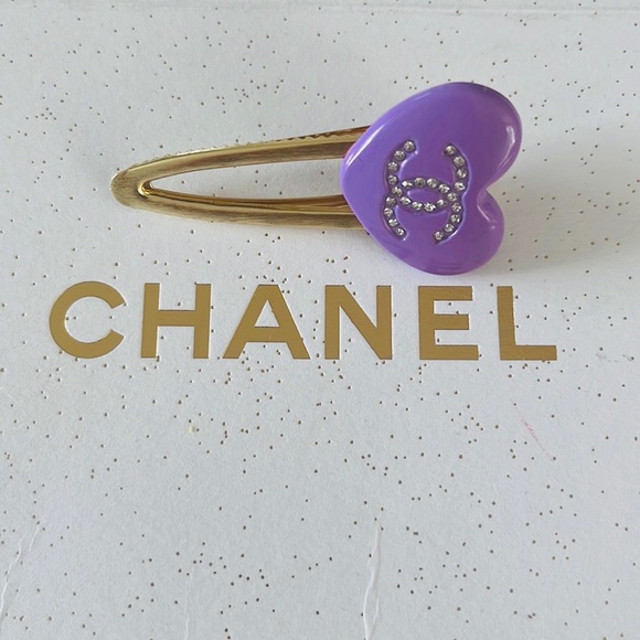 CHANEL Purple Heart ? Vip Gift Hair Clip main image 7